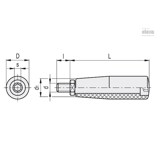 Steel Pin And Locking Nut, I.281/65+x-M10+Gh